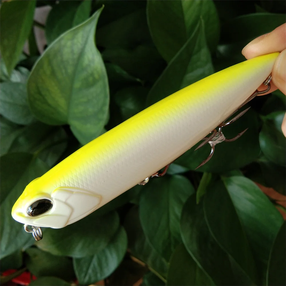 TSURINOYA-señuelo de lubina, cebo duro Artificial de cabeza de serpiente, 6 piezas, Topwater, Wobblers 110mm 20,5g DW58 85mm 10,5g - imagen 4