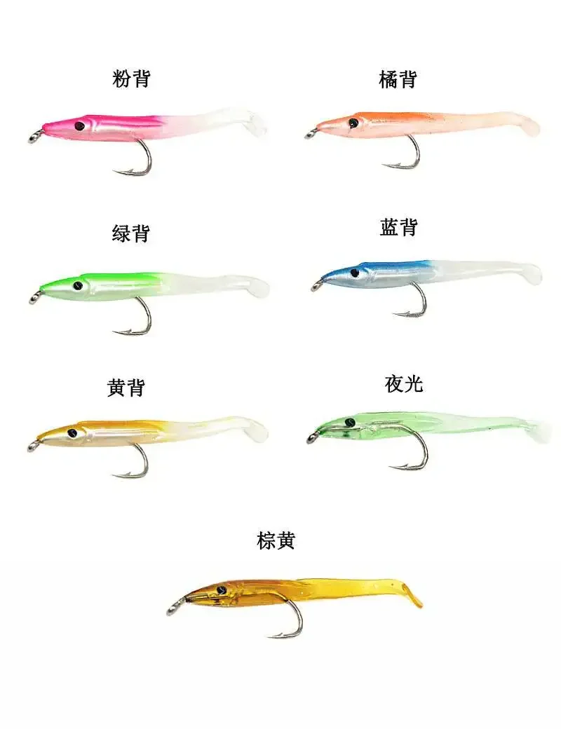 Ejemplo de presentación de colores de los señuelos