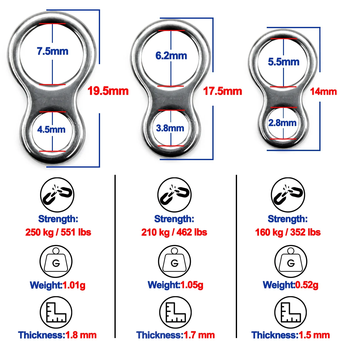 20 ~ 100 Uds. Anillo sólido de pesca de acero inoxidable, conectores de Señuelos de Pesca de Mar, anillos de Jigging giratorios, accesorios de pesca a presión, aparejos - imagen 2