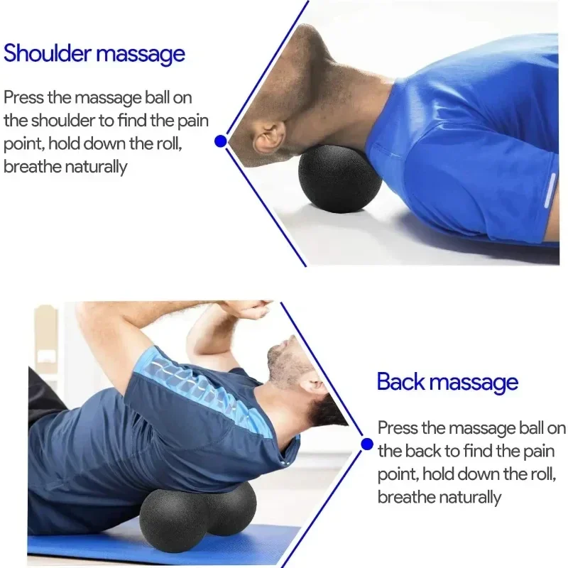 Pelotas de maní para Yoga, masaje corporal, traje de pelota para Fascia, bloque de espuma, relajación muscular de alta densidad, ejercicio de Lacrosse, Fitness, alivia el dolor - imagen 5