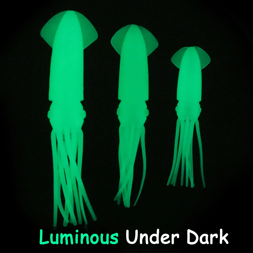 Lionriver-señuelo de calamar suave para pesca en agua salada, cebo artificial luminoso para pesca Al curricán, faldas de pulpo verde, 9g/18g/29g - imagen 5