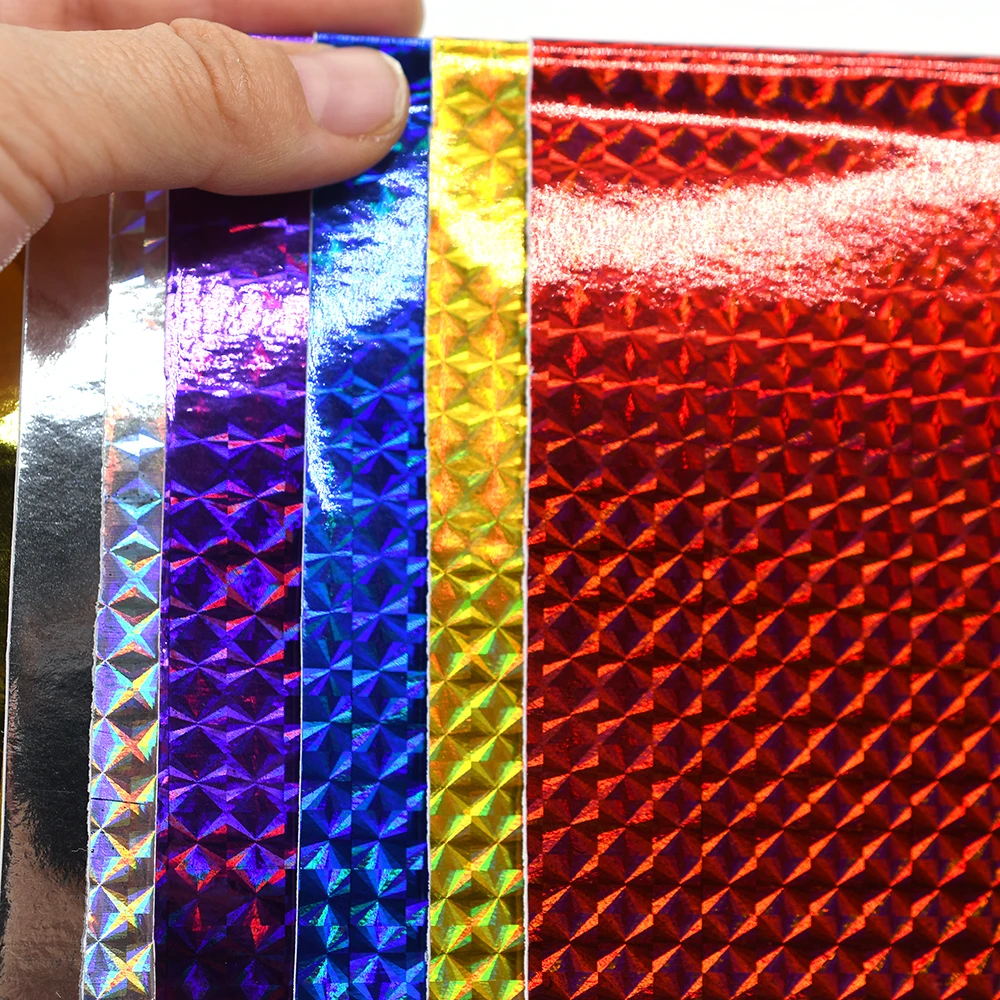 MNFT-rollo de pegatinas de Señuelos de Pesca, película adhesiva holográfica para cebo de pesca, Material de fabricación DIY, 45cm x 5m/10m, 1 rollo - imagen 5