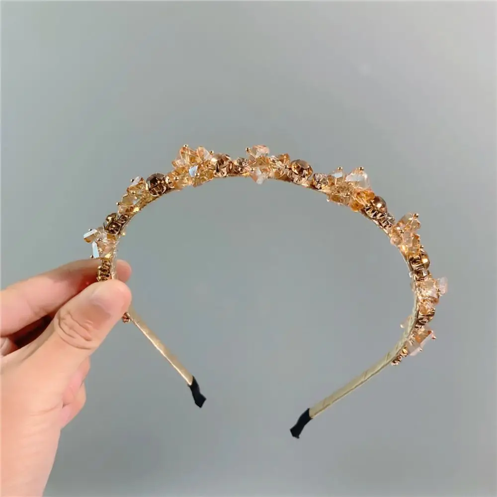 Accesorios para el cabello de cristal con diamantes de imitación brillantes, diadema con aro para el cabello - imagen 5