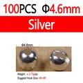 100pcs 4.6mm Silver