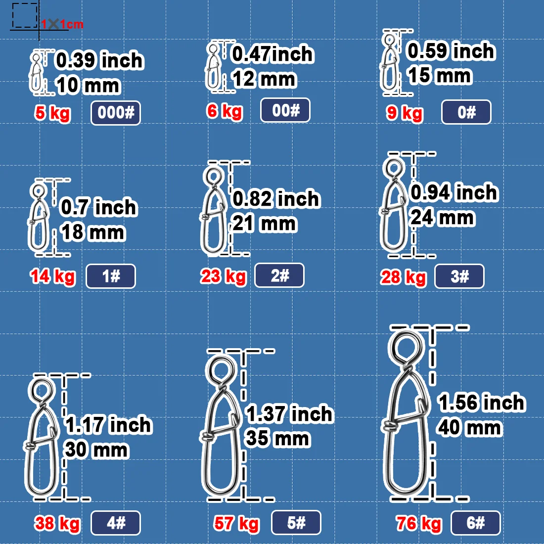 Broches de pesca 50 ~ 200 Uds Duo Lock Snap señuelo de pesca de acero inoxidable conector giratorio pesca de lubina de agua dulce aparejos de Clips rápidos - imagen 2