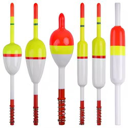 Flotadores de pesca antideslizantes, 10 piezas, madera de Balsa, para Crappie, Catfish, Walleyes, trucha, aparejos