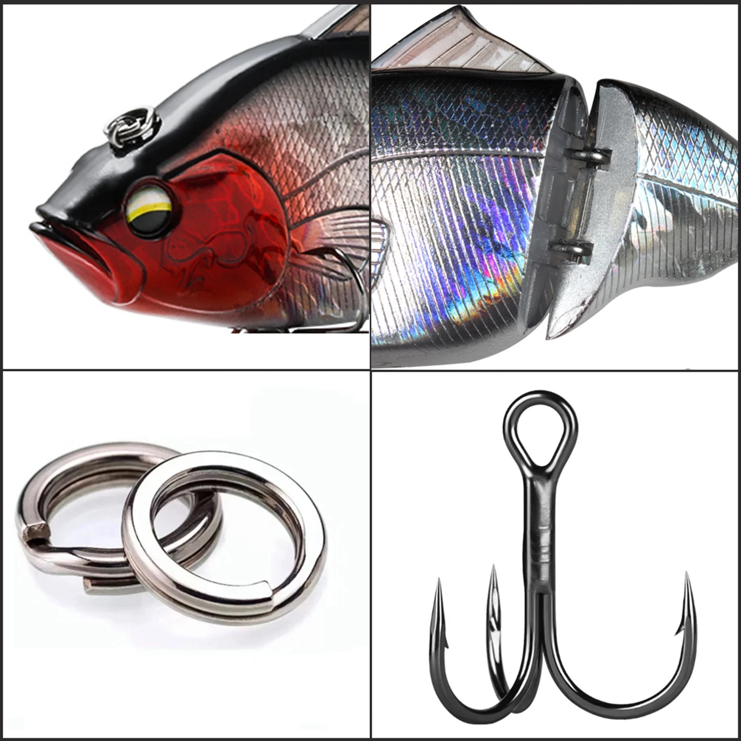 JOHNCOO 115mm hundimiento VIB señuelo de pesca sin labios Crankbait Artificial flotante cebo duro Lucio aparejos de pesca de lubina - imagen 3