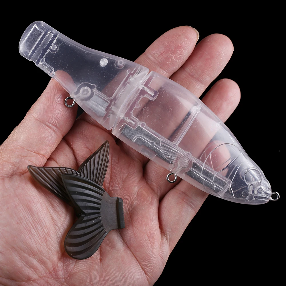 Chan'sHuang-Cebo en blanco sin pintar, 5 piezas, 165MM, deslizamiento, sábalo, Swimbait, cola suave, Artificial, hecho a mano - imagen 5