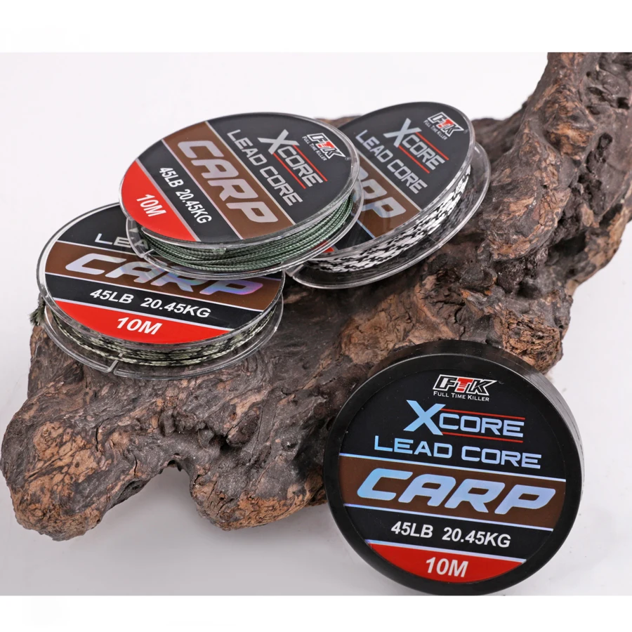 FISH KING 35LB/45LB/55LB 10M Leadcore Carp Fishing Tackle Line Make Carp Hair Rigs 4 Color Braided Lead Line - imagen 5