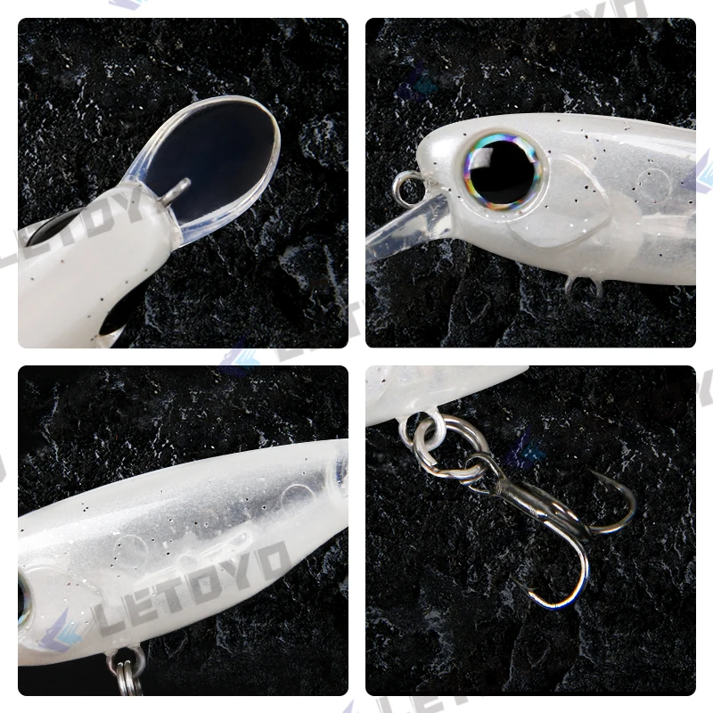 LETOYO, 2,7g, 38mm, señuelo de pesca Jerkbait de hundimiento lento, Minnow, Mini cebo Artificial suspendido para lubina, pez piedra, agua salada, Wobblers - imagen 4