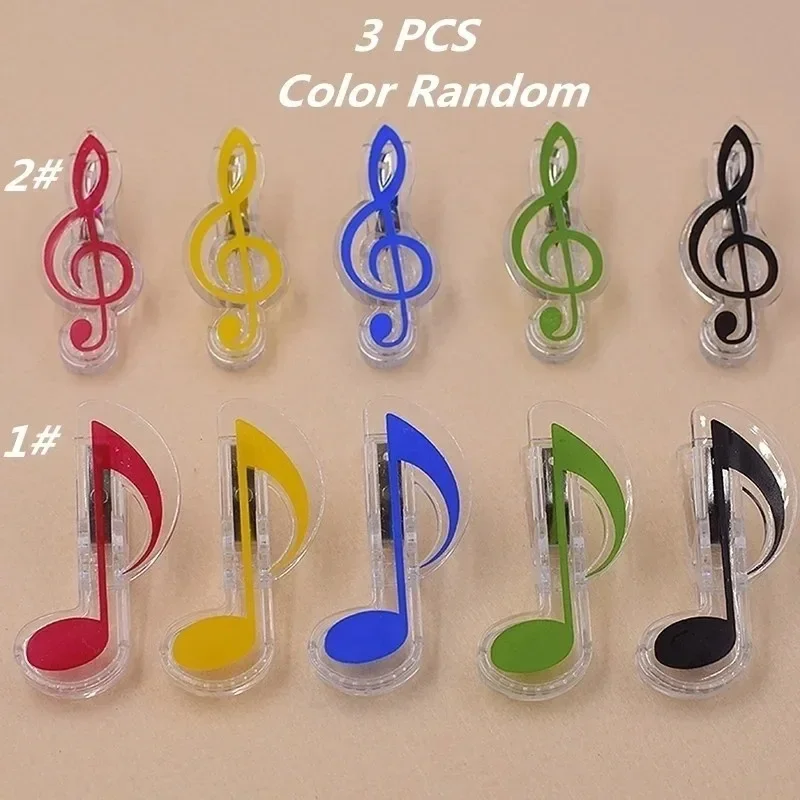 Clips decorativos de acero con diseño de notas musicales para oficina - imagen 4