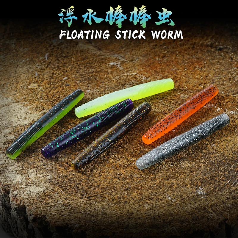 SUNMILE-señuelo flotante de 10 piezas, cebo suave de gusano fino, 7cm, 3g, Jigging, el mejor señuelo, Swimbaits - imagen 4