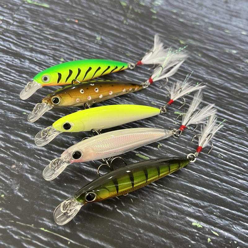 Señuelo de pesca flotante de pececillo, 70mm, 7,2g, Wobbler para trucha de agua dulce, cebo Artificial, Lucio, carpa, Jerkbait, Swimbait, suministros de pesca - imagen 5