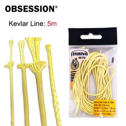 OBSESSION-sedal de asistencia de núcleo hueco fuerte, cuerda de 70-300LB para encuadernación de barcos, accesorios de anzuelo de Jigging, sedal de pesca de Kevlar trenzado