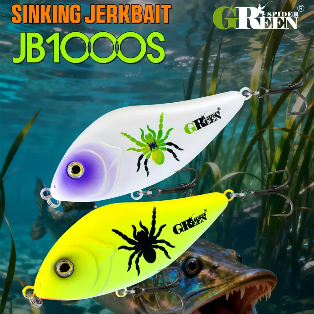 Señuelo Jerkbait hundimiento GREENSPIDER 10cm 46g para lucio - imagen 4