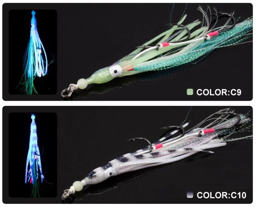 Señuelo Luminoso Calamar con Anzuelos de Cuerda - Pesca Profunda - imagen 5