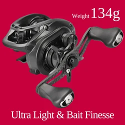 Carrete de pesca TSURINOYA 134g Baitcasting 4,6g carrete poco profundo lobo oscuro 50S 7,1: 1 carrete de fundición de juego ligero de carbono bobina de Ajing de trucha