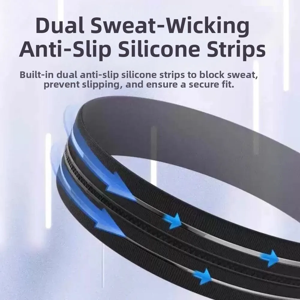 Banda elástica sin costuras de silicona para el sudor, absorción del sudor, absorbe la humedad, diadema deportiva, banda antideslizante para el cabello, deportes de baloncesto - imagen 4