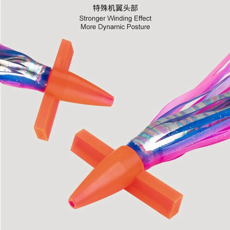 Falda de arrastre de 18cm y 23cm, señuelos de atún que se hunden, barco biomimético, señuelo de calamar, UV, pájaro, atún, Mahi, cebo de pesca de arrastre de mar, 1 ud. - imagen 4