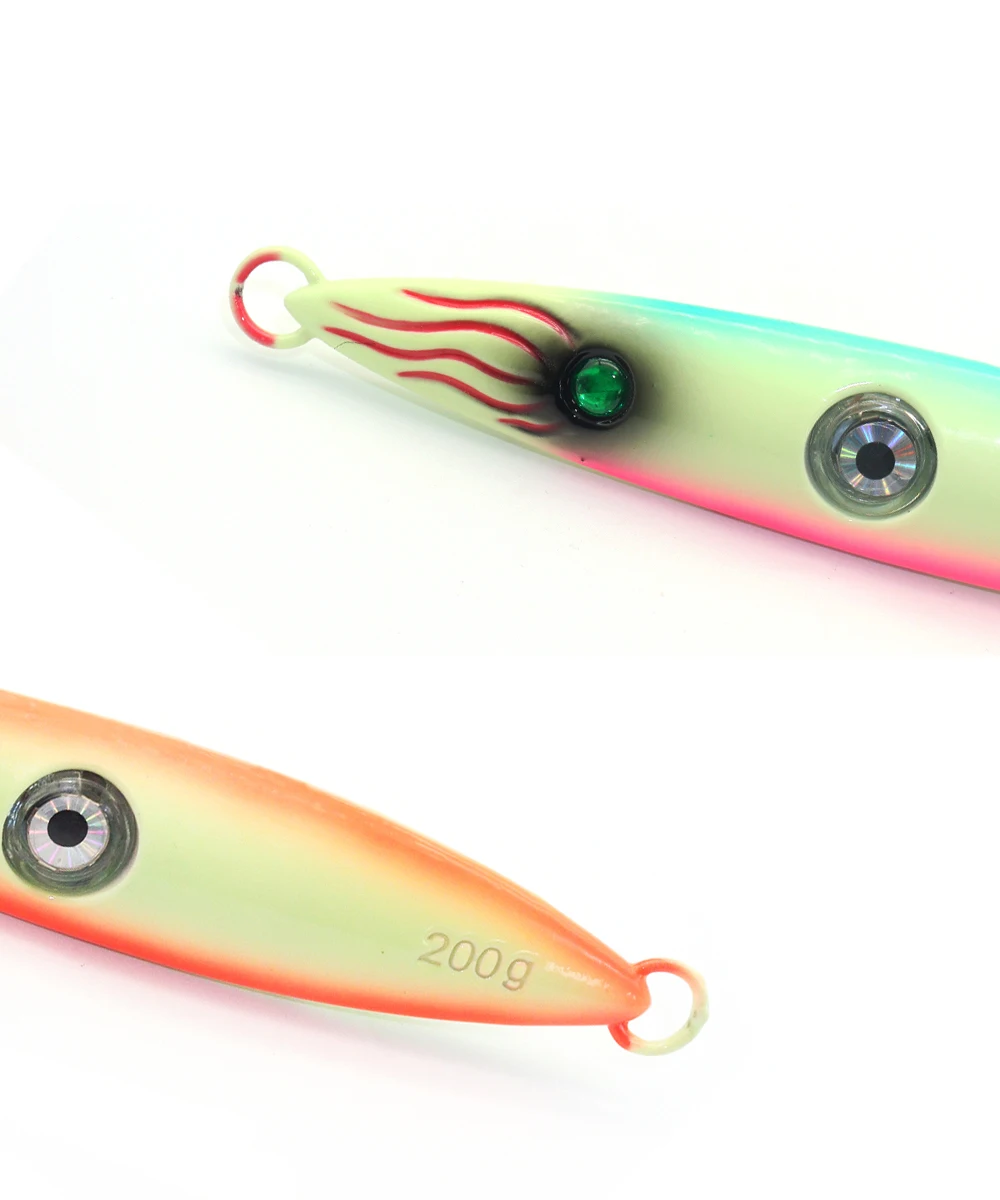 VOLIN NEW Big Metal Jigs Fishing Lure 200g  Boat Slow Jigging Luminous Lure Flashable in Water Hard Bait Sea Fishing Tackle Hot - imagen 5