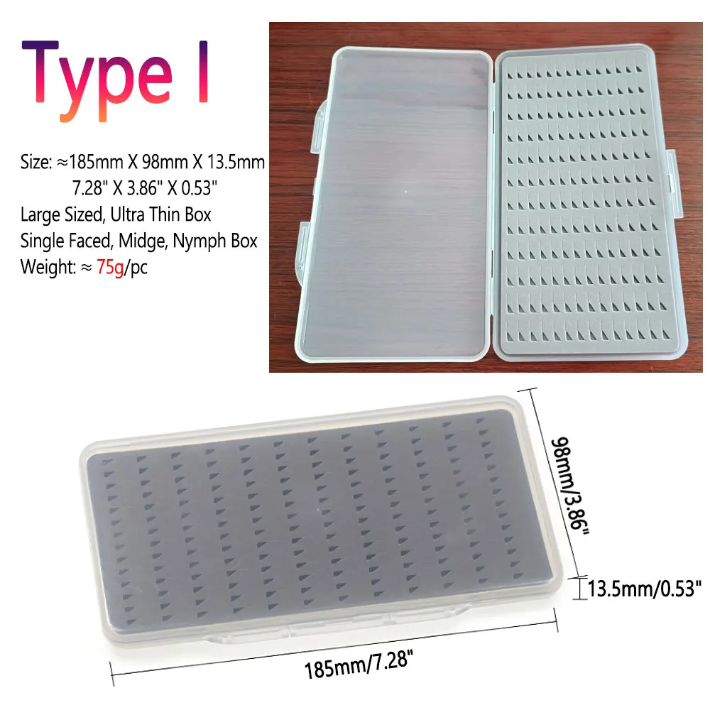 Bimoo-caja transparente ultrafina para pesca con mosca, moscas de ninfa, trucha, anzuelo de pesca, señuelos, caja de almacenamiento de cebo, contenedor, aparejos - imagen 5
