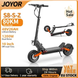 JOYOR S8-S-Z E-Scooter 1200W Motor Dual 48V26AH Batería 55 km/h Neumático de 10 Pulgadas Frenos Hidráulicos Scooter Eléctrico Plegable Adulto