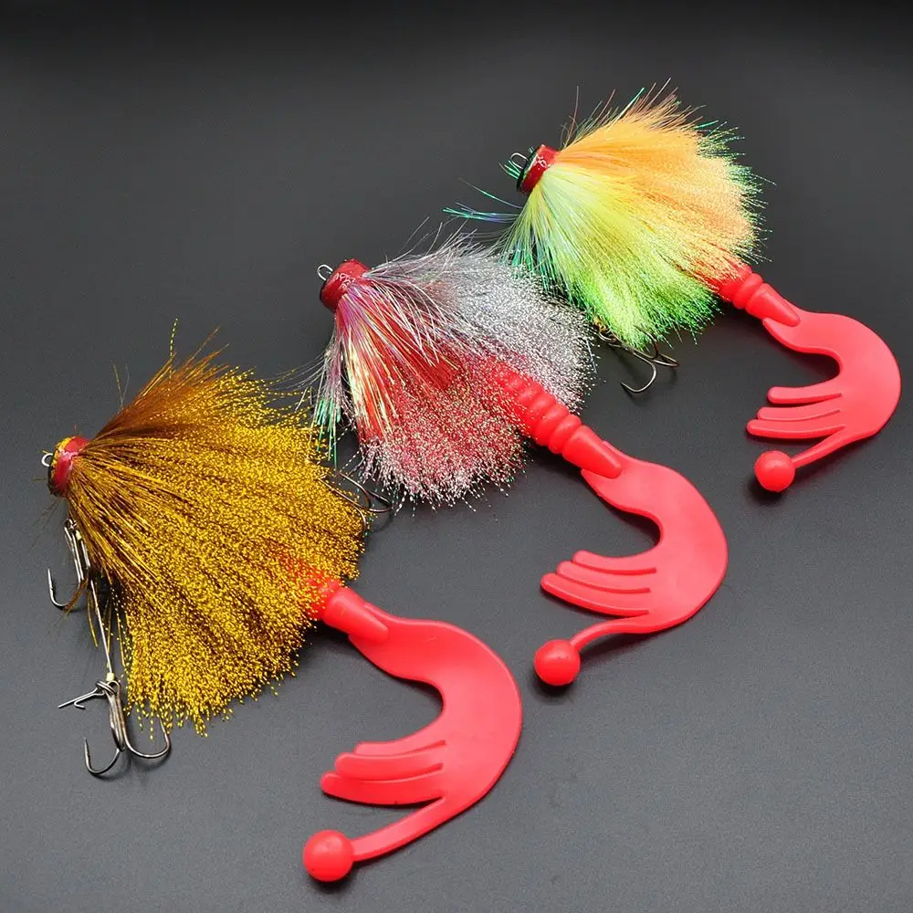 Señuelo de simulación de ratón de aguas profundas, 85g, diseño de simulación, Material biónico, pelo de ciervo biónico, alambre de color PVC, cebo de pesca de mar - imagen 5