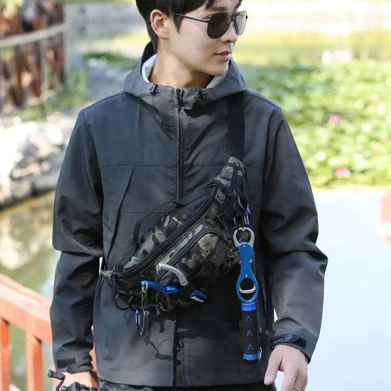 Bolsa de señuelo de pesca, mochila de cintura y pecho, riñonera táctica Molle, impermeable, militar, multifuncional, bolsa de viaje y caza para hombres - imagen 4