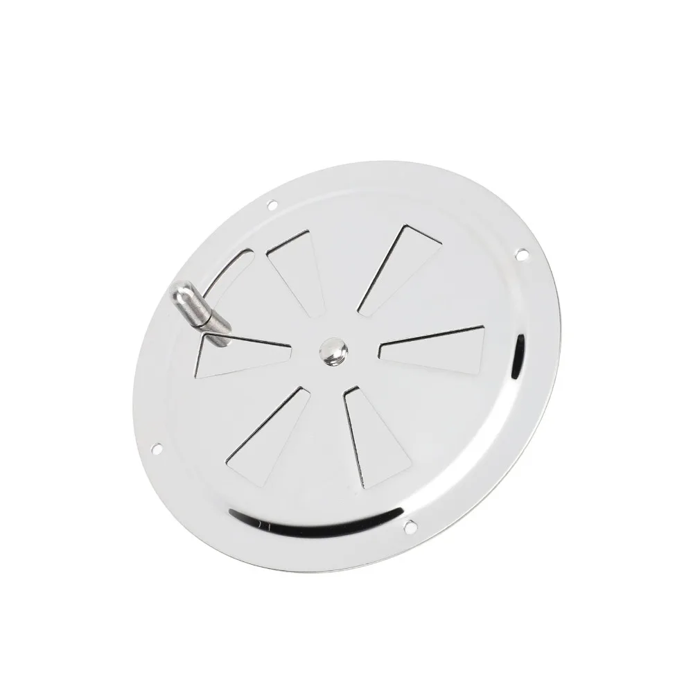 Cubierta de ventilación, placa de ventilación de cabina de 5 ''y 6'', perilla lateral de forma redonda, cubierta de ventilación de rejilla, ventilación de aire de mariposa de acero inoxidable 316 para yate - imagen 2