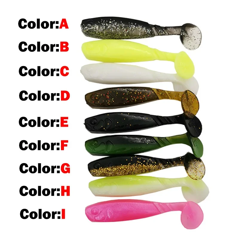 OUTKIT 10 unids/lote Señuelos de silicona pesca cebo suave gusano Señuelos de Pesca Wobblers carpa T colas productos de pesca señuelos para pesca - imagen 4