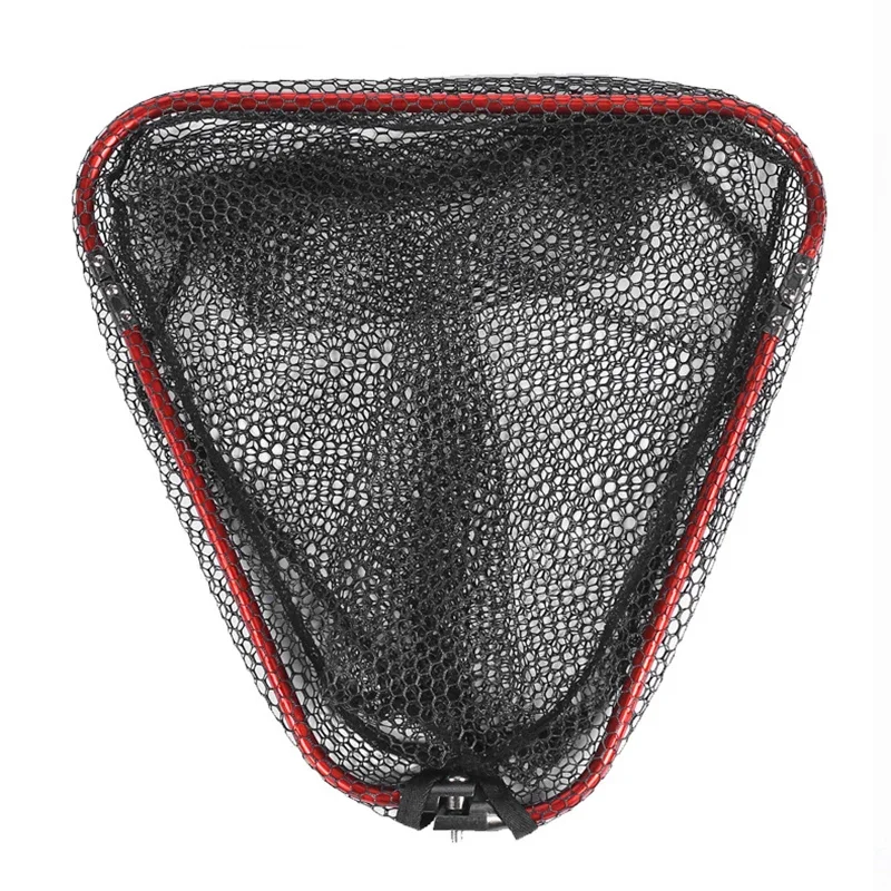 Red de aterrizaje de peces recubierta de goma de aleación de aluminio, red de pesca con mosca de mar telescópica plegable, red de pesca flotante de 40cm/60cm/65cm - imagen 5
