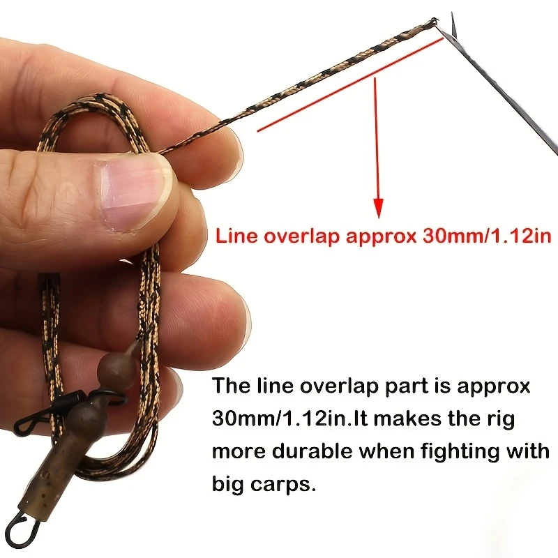 Aparejos de pelo preatados con Boilie – Líderes PVC para carpa - imagen 3