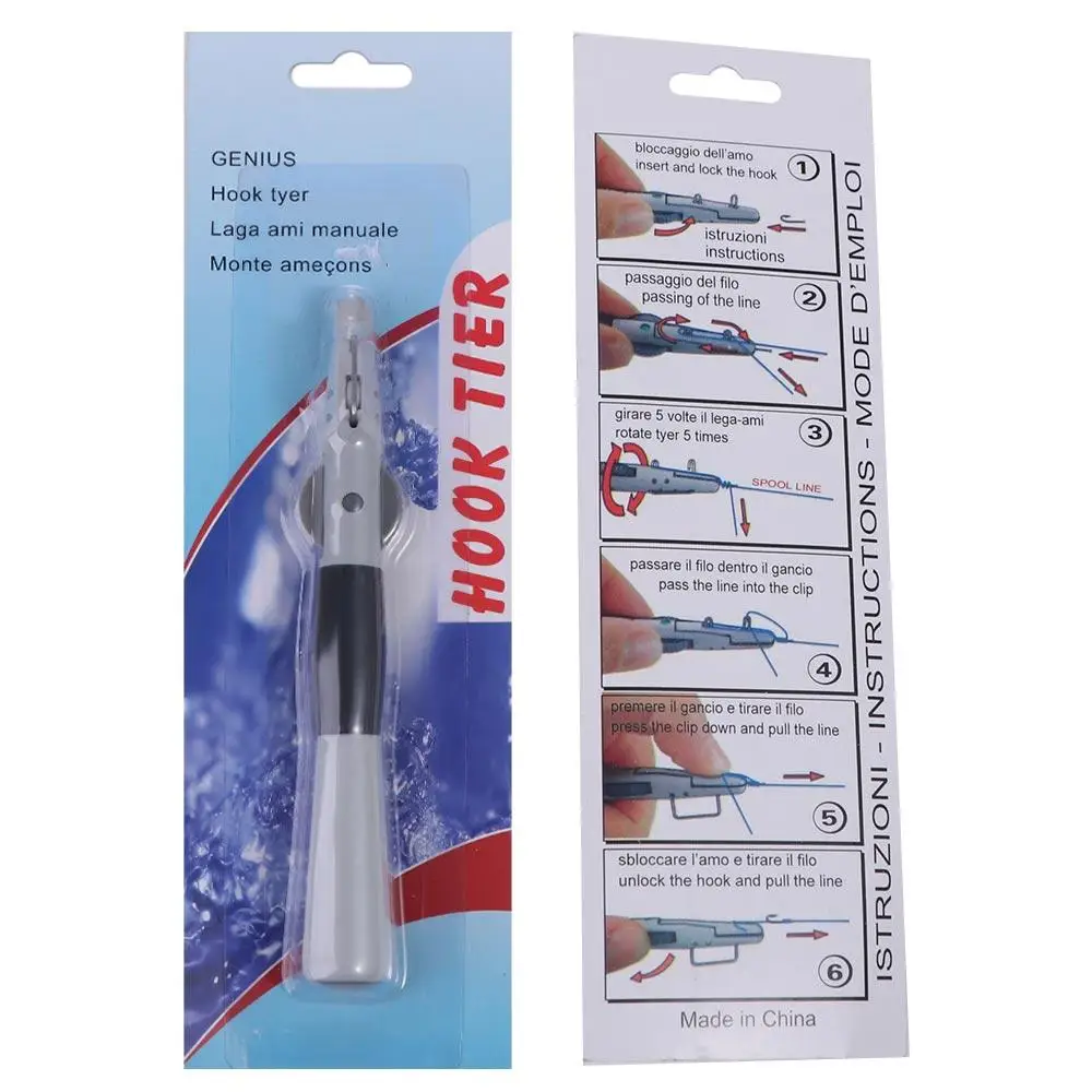 Herramienta de atado de anzuelos de pesca, anudador de hilo de pesca, herramienta de atado Manual - imagen 2