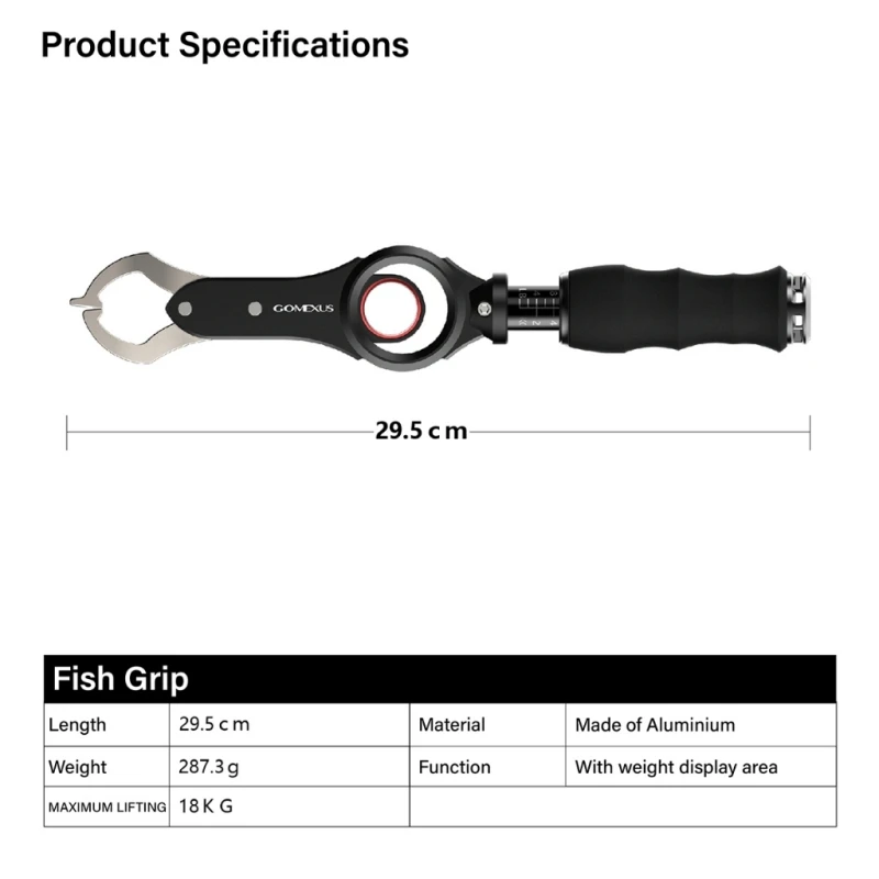 Alicates de pesca de aluminio Gomexus, pinza de labio de pescado, abrazadera de controlador de pescado, removedor de anzuelos, herramienta de pesca, accesorios - imagen 5
