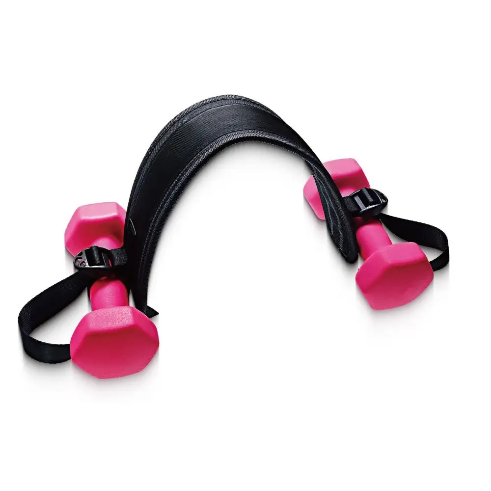 Nuevo cinturón de peso EVA + Webbing, cinturones de empuje de cadera antideslizantes en negro y rosa, cinturón de entrenamiento de cintura ajustable fácil de usar, entrenamientos en casa - imagen 3