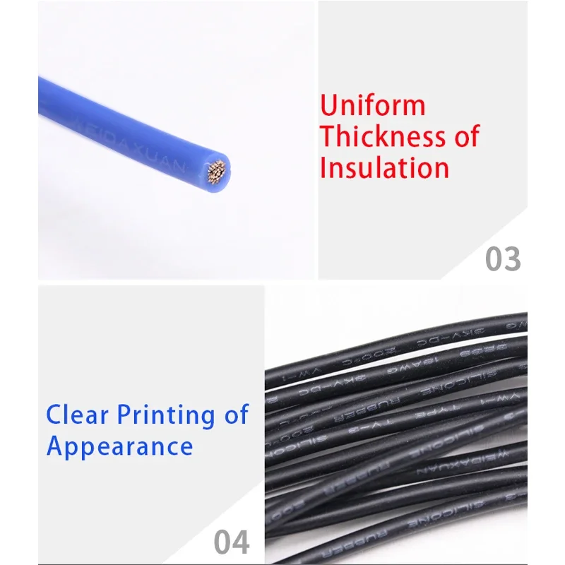 Cable de cobre UL3239 de 2M/5M 30 28 26 24 22 20 18 16 14 12 10 8 AWG, Cable electrónico LED de cobre estañado con aislamiento de silicona 3KV DIY - imagen 4