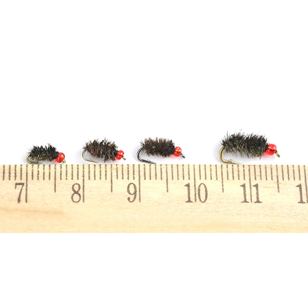 Moscas ninfa latón cabeza roja hundidas trucha