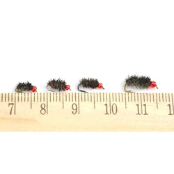Moscas ninfa latón cabeza roja hundidas trucha
