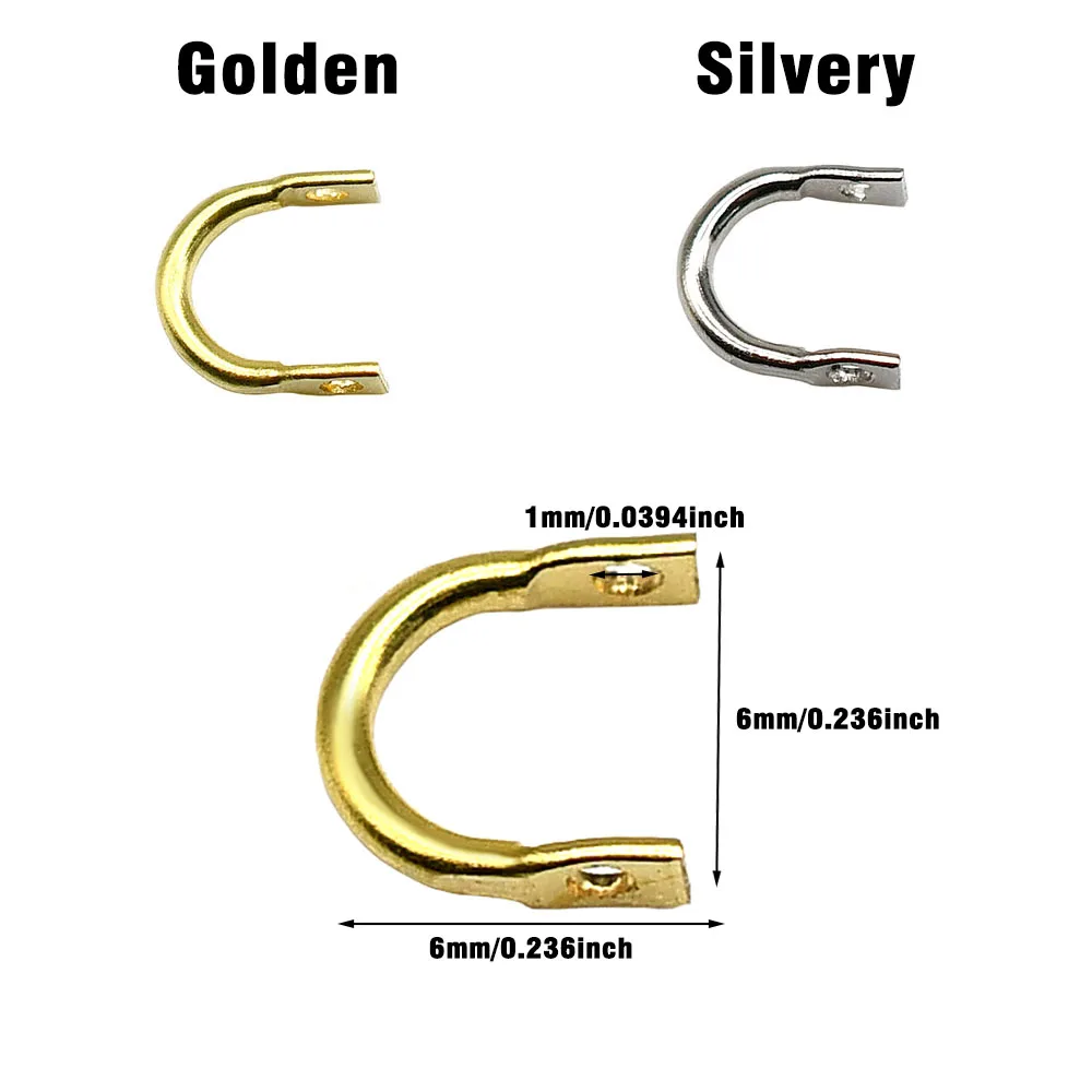 MNFT 50 Uds. Horquilla de pesca de latón Easy Spin Spinner horquilla cuchara de pesca Spinnerbait señuelo accesorios DIY hacer aparejos de pesca - imagen 3