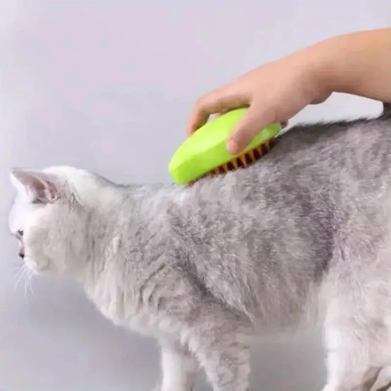 Peine para mascotas con pulverizador de un botón, cepillo para perros y gatos, masaje de pelo antimoscas, cuidado de mascotas, eliminación de cabello enredado y suelto - imagen 4