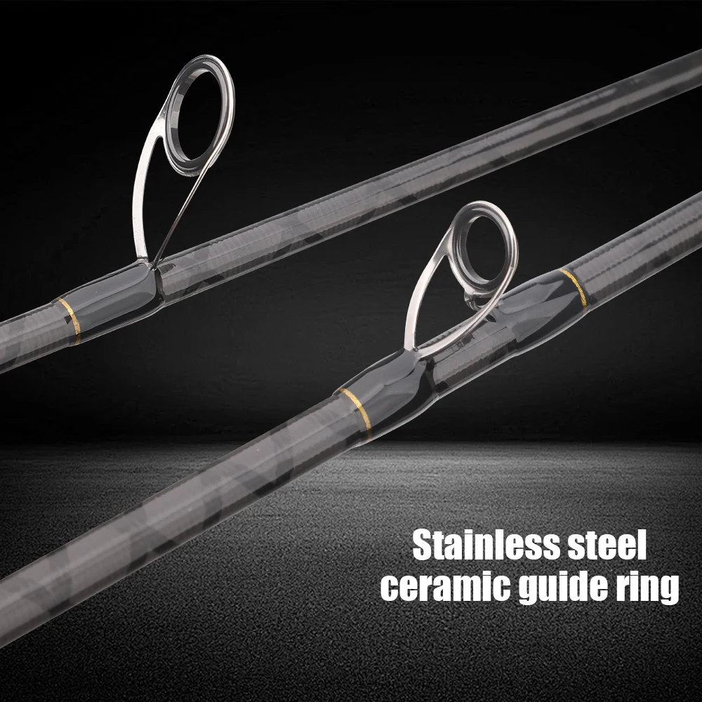 ROLLFISH Shore Jigging fibra de carbono caña giratoria/fundida cinta cruzada de carbono portátil de viaje-sedal de pesca de PE de 100m gratis - imagen 5