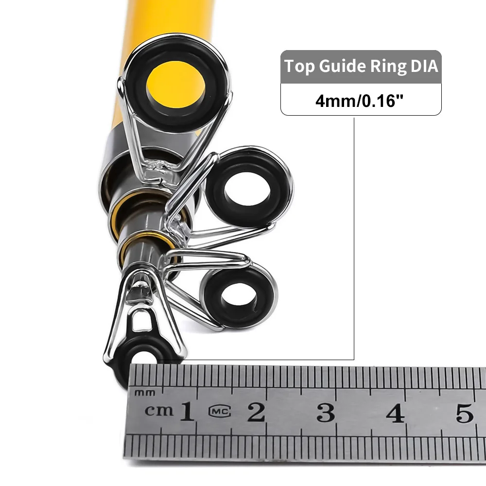 Caña de pescar de sellado portátil de 1,8 m, cañas de lanzamiento remotas, caña de pescar telescópica de fibra de vidrio, relación de engranaje, carrete de pesca giratorio - imagen 3