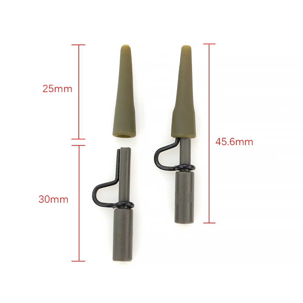 Accesorios de pesca de carpa 20 piezas, pinzas de plomo de alta resistencia, conector giratorio a presión, aparejos terminales de pesca de carpa - imagen 3