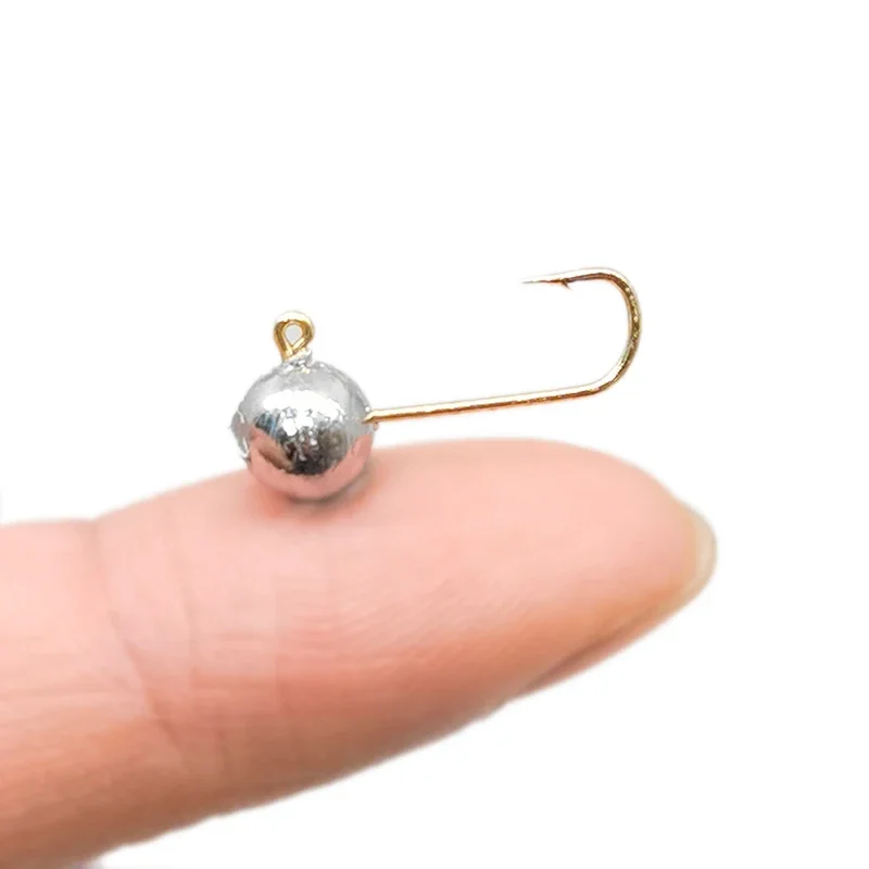 10 Uds Mini anzuelo con cabeza de anzuelo Rockfish, anzuelo con cabeza de plomo expuesta, anzuelo de púas, señuelo de gusano suave para trucha, anzuelo de pesca, aparejos de pesca - imagen 2