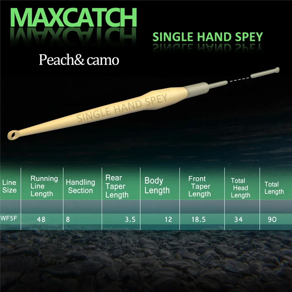 MAXIMUMCATCH sedal Spey una mano con bucles soldados camuflaje - imagen 5