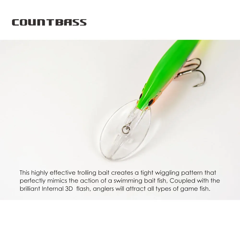 COUNTBASS Deep Diver Minnow Buceo Profundidad 4m Cebo de curricán Leurre HardBaits 130 mm 24,5 g - imagen 3