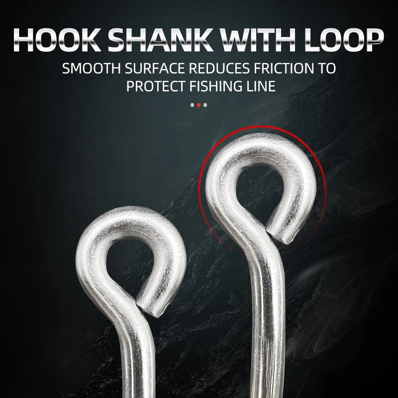 25 unids/caja 10884 tubo Fu Iseni gancho de acero inoxidable refuerzo de pesca de mar gancho gigante grueso arenque esturión atún - imagen 4
