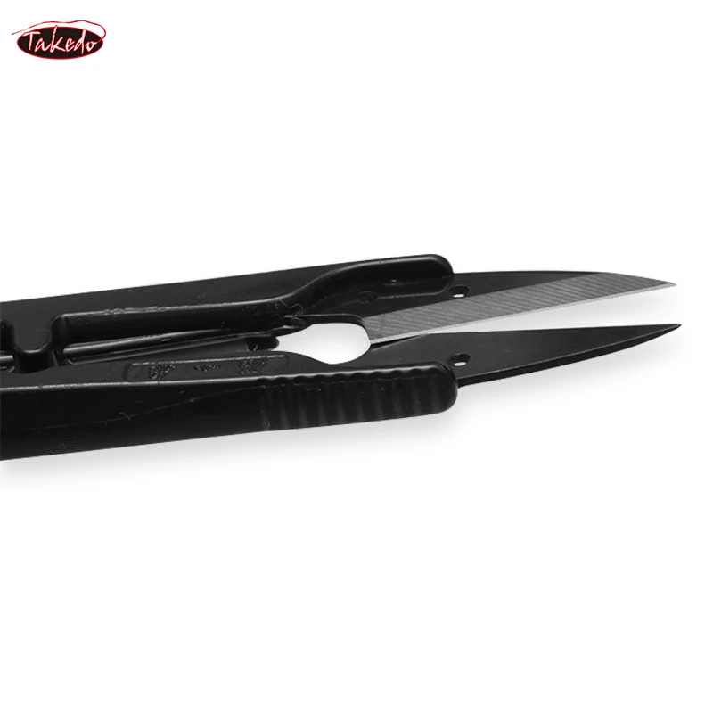 TAKEDO 1 Uds TB-499 tijeras de pesca de acero rico en carbono en forma de U tijeras para sedal de pescado herramienta de costura tijeras para uso en peces - imagen 3