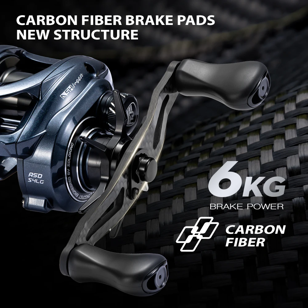 Carrete de pesca de aleación SOLOKING ASHMOON, 12 + 1BB, 6KG de potencia, mango largo de carbono, carrete de pesca para pesca en barco de mar, agua salada - imagen 5