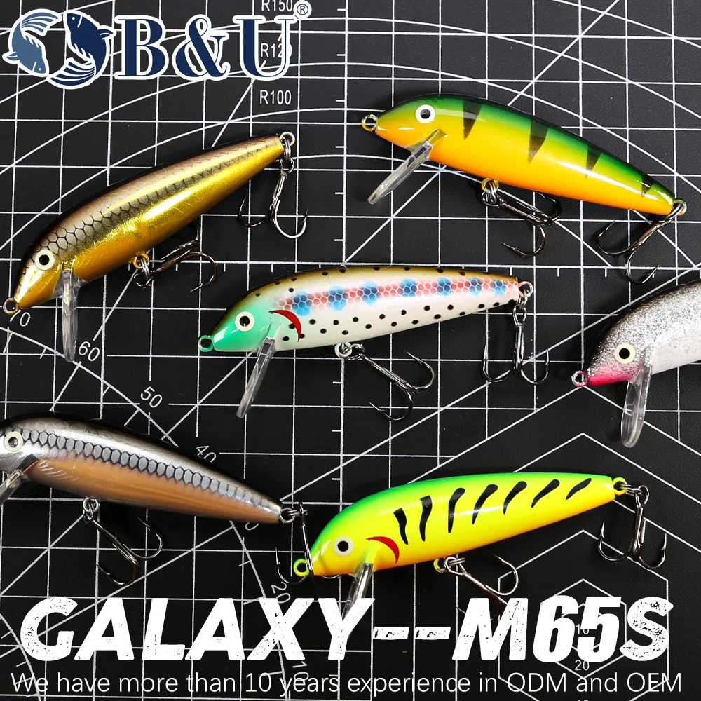 Señora de pesca con la marca Galaxy-M65s